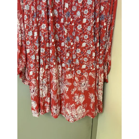 Free People Red Floral Mini Dress - Picture 7 of 10